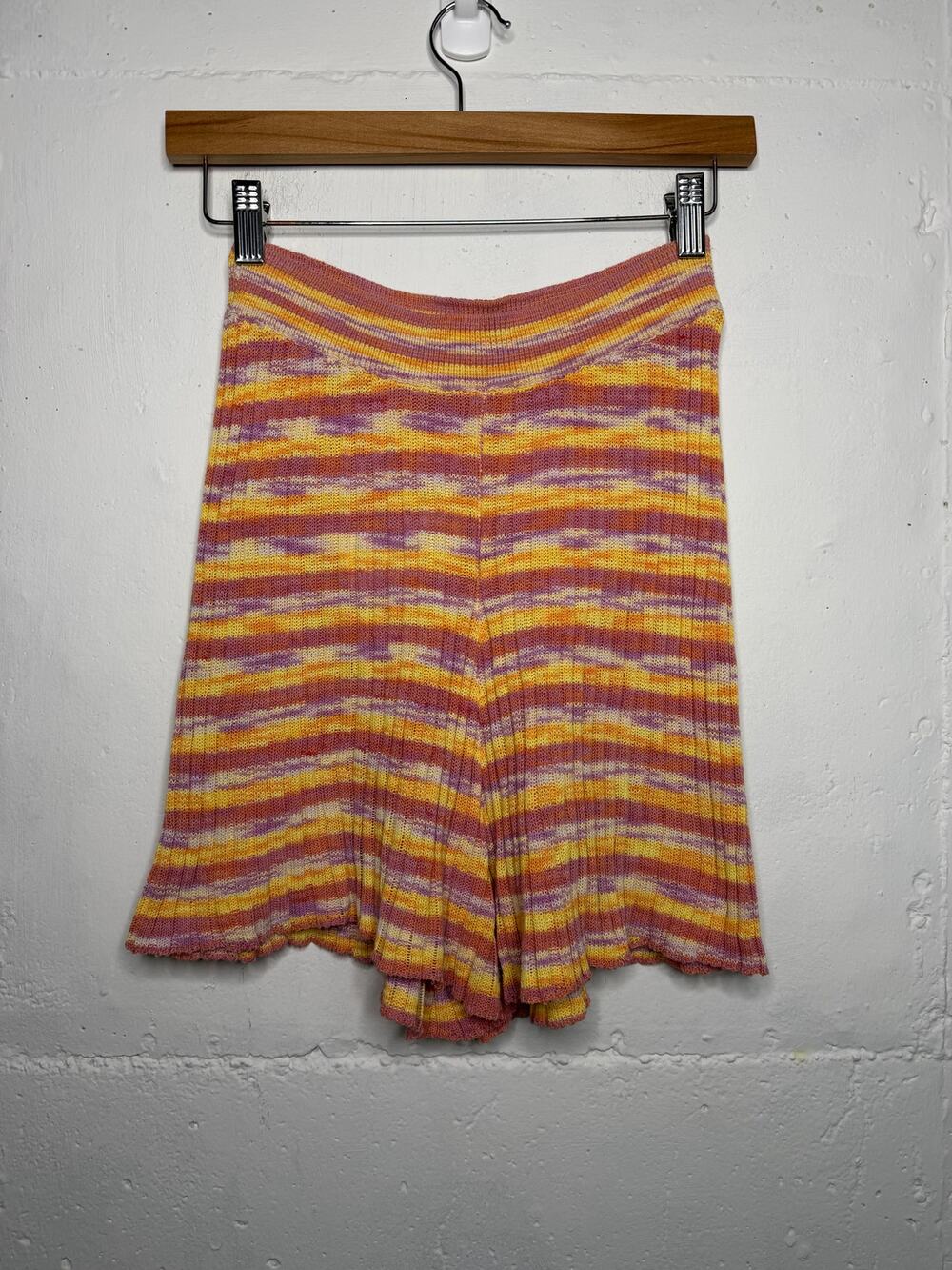 Free People Aquarius Sweater Shorts Womens Size Small Knit Pull On High Waist